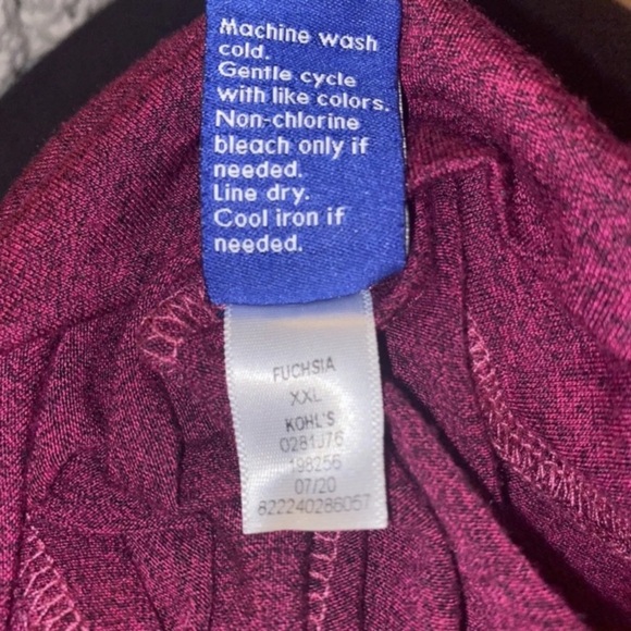 Apt. 9 Fuchsia scrunched sleeve & scrunched front tie ladies top blouse XXL. - Picture 8 of 10